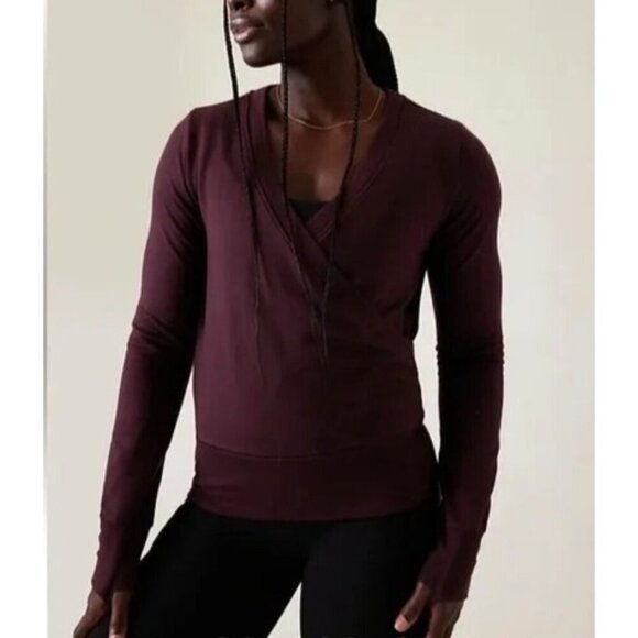 Athleta Recharge Sweatshirt Spiced Cabernet XXS - Picture 1 of 6